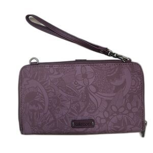 Sakroots Purple Floral Smartphone Wallet Wristlet